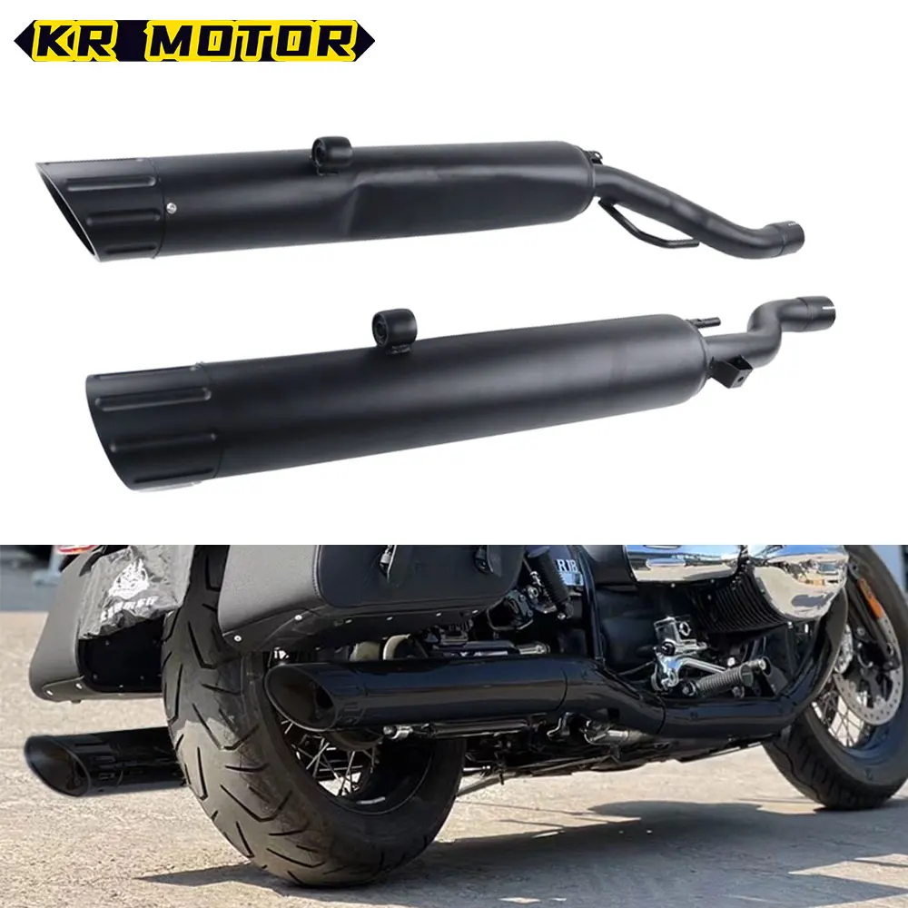 

For BMW R18B R18 Classic B R18 Transcontinental 20218-2023 Motorcycle Exhaust Pipe R 18 Black Slip-on Muffler System Silencers