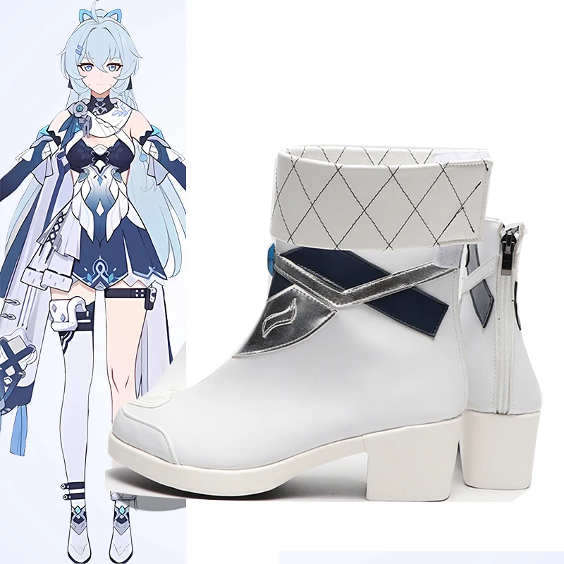 

New Shigure Kira Cosplay Custom White heels Cool Prop Shoes Honkai Impact 3rd Female game same Prop shoes A