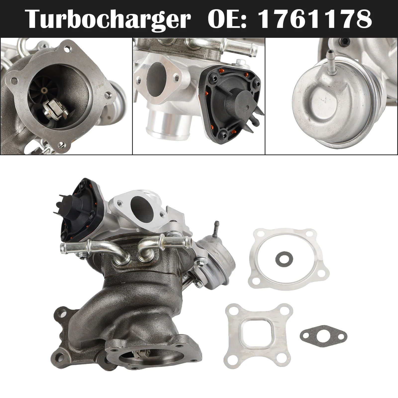 Artudatech Turbo Turbocharger + Gaskets for Ford Fiesta Focus C-Max Transit 1.0L 1761178 Car Accessories