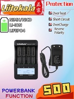 LiitoKala Lii-500 LCD Smart Charger for AA AAA 18650 26650 16340 14500 10440 18500 With/without Adaptor