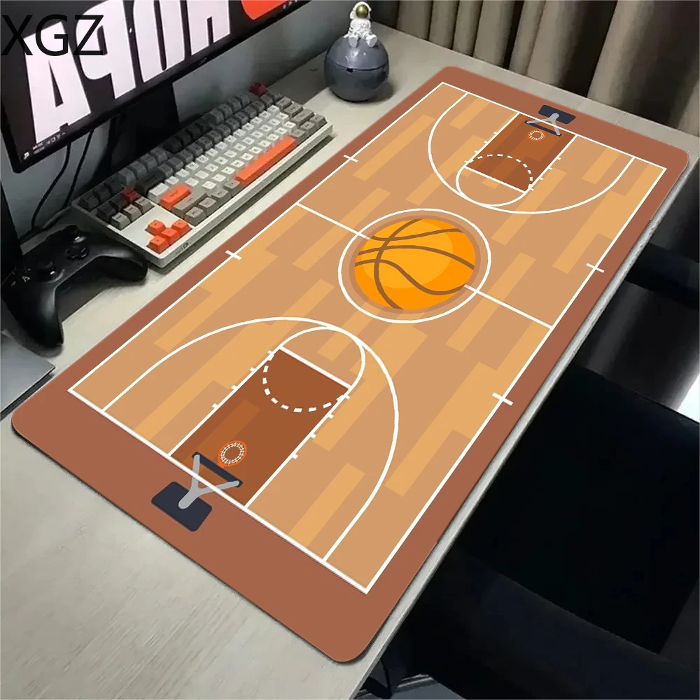 New 90X40cm basketball court floor plan mouse pad large keyboard desk pad suitable for office and home use washable and non-slip