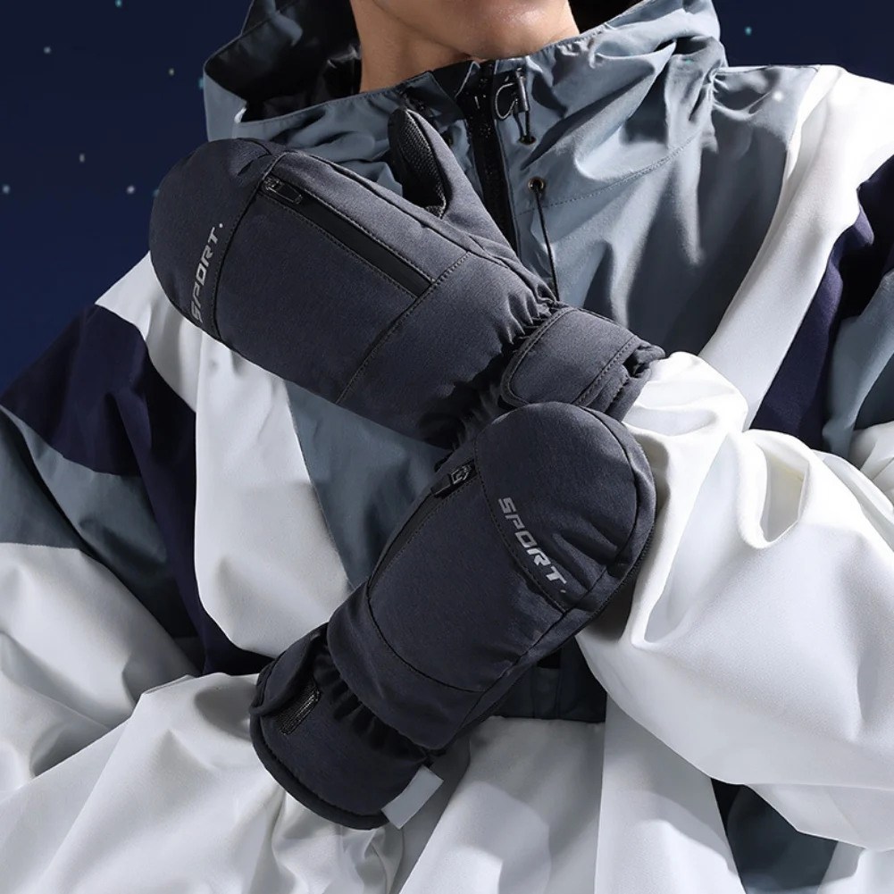 

Women Men Waterproof Snowboard Gloves Touch-Screen Ski Mittens Thermal Thick Windproof Outdoor Skiing Gloves