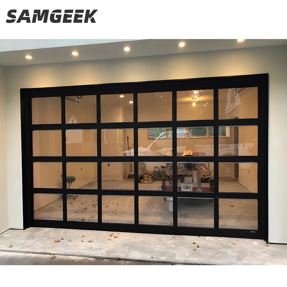 APRO Best Selling Custom Doors Waterproof Soundproof Roll Up Door Aluminum Glass Garage Door