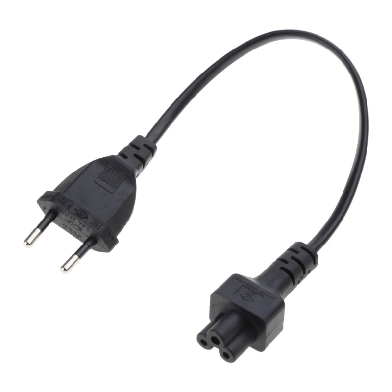 Power Adapter Cord EU 2 Pin Male To IEC 320 C5 Micky For Notebook Power Supply 3 Y5GB