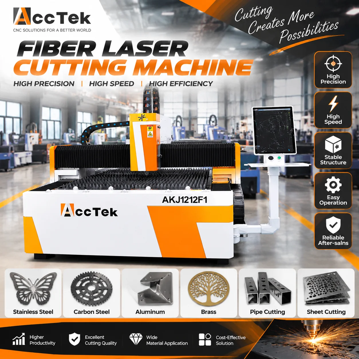 Fiber Laser Cutter Machine CNC Metal Cutting Carbon Steel Industrial Metal Cutting Professional 3KW CNC Cutting