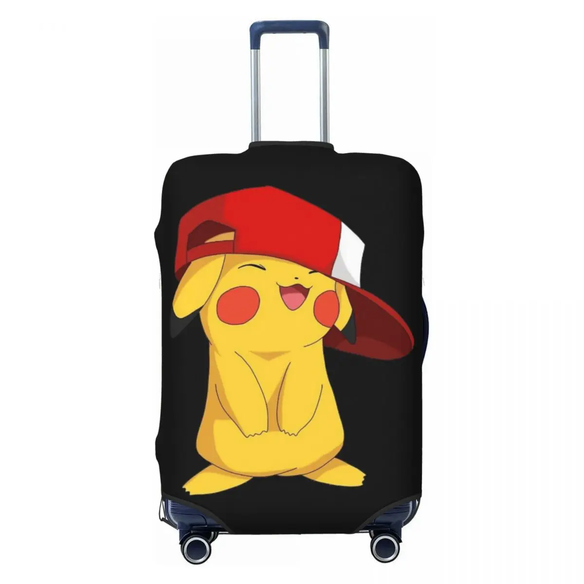 

Custom Bikachus Wear A Hat Travel Luggage Cover Elastic Suitcase Cover Protector Fit 18-32 Inch