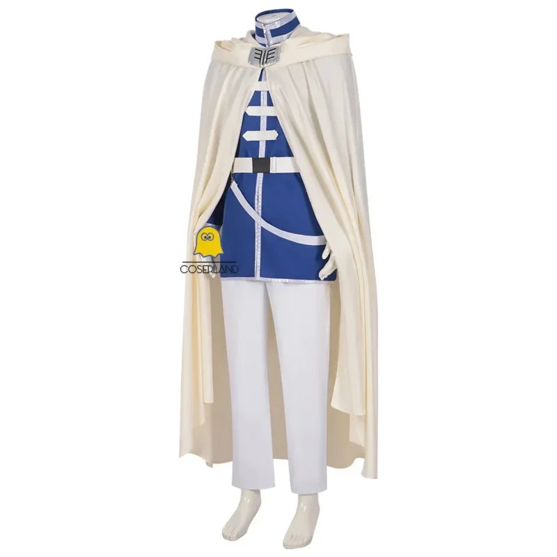 Anime Frieren Beyond Journey's End Himmel Cosplay Costume Wig Cloak Blue Uniform Outfit Halloween Party Men Women Cosplay Props
