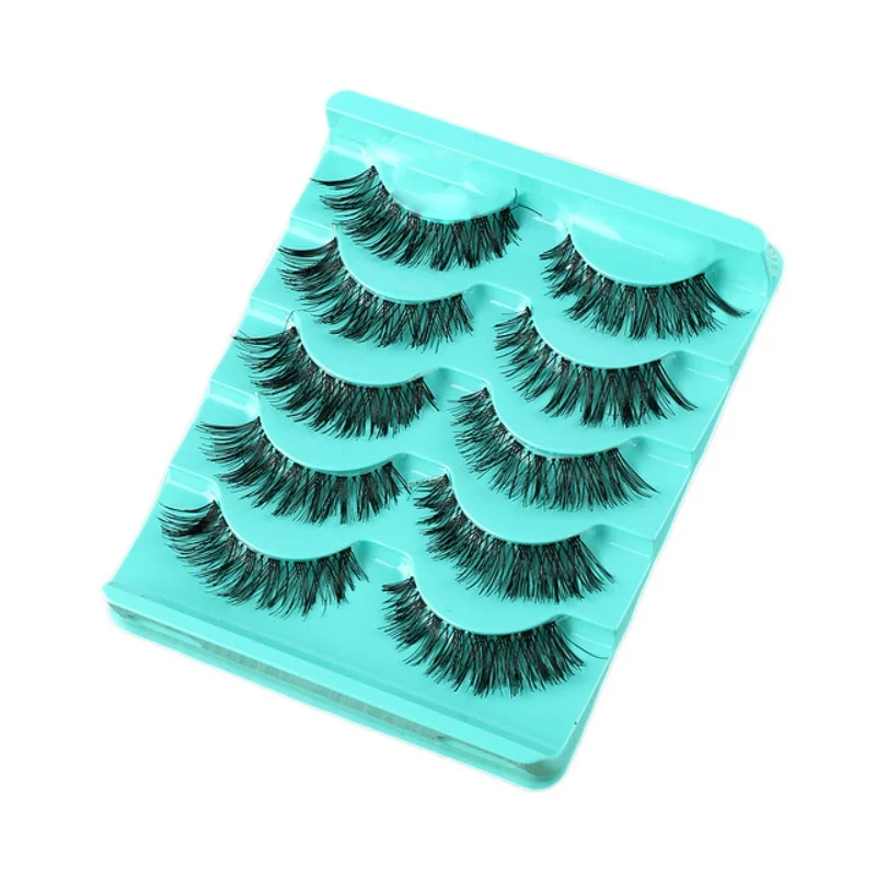 Cílios Postiços Grossos Naturais, Lashes Longos, Maquiagem Wispy, Ferramentas De Beleza, 5 Pares