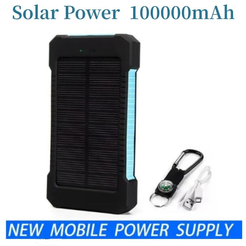 

100Ah externe Batterie Solar Power Bank Ledsos Taschenlampe schnelles Aufladen tragbare wasserdichte Power bank für Smartphone