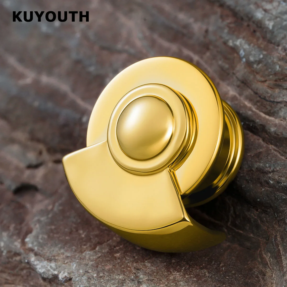 KUYOUTH 2 Stück Edelstahl-Radkappen-Ohrtunnel-Plugs, Ohrdehner, Ohrläppchen-Expander, Körperschmuck – Detail 7
