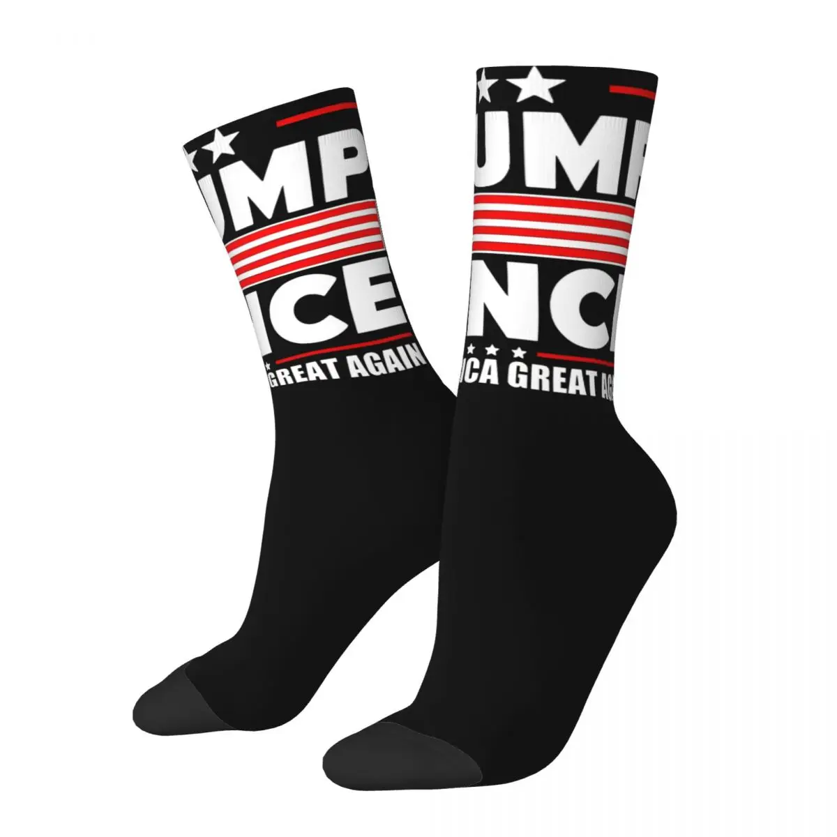 

Casual Trump Vance 2024 Design Basketball Crew Socks Accessories All Seasons Trump Vice President Cute Long Socks Non-slip