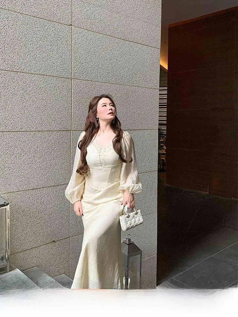 

Новое весеннее поступление ML Jasmine plus Size Fairy A-Line Dr Ele с тяжелой вышивкой Long Sve V-Ne с высокой талией на молнии