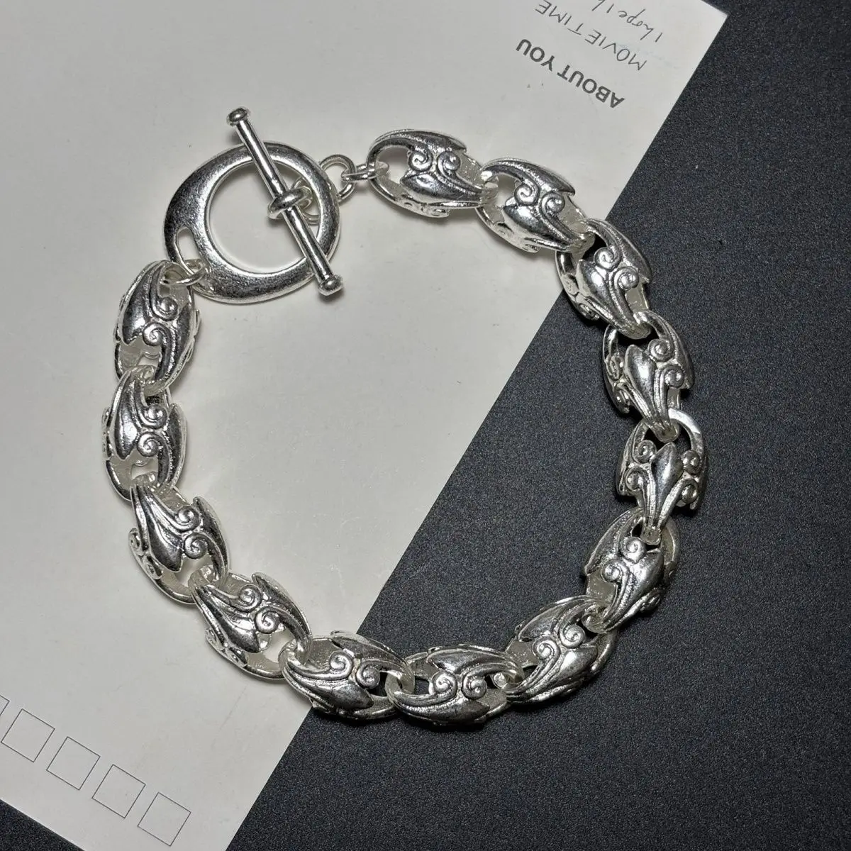 S925 Tibetan Silver Imitate Ancient Open String Good Luck Bracelet Men and Women Fashion Personalized Jewelry birthday Gift 3