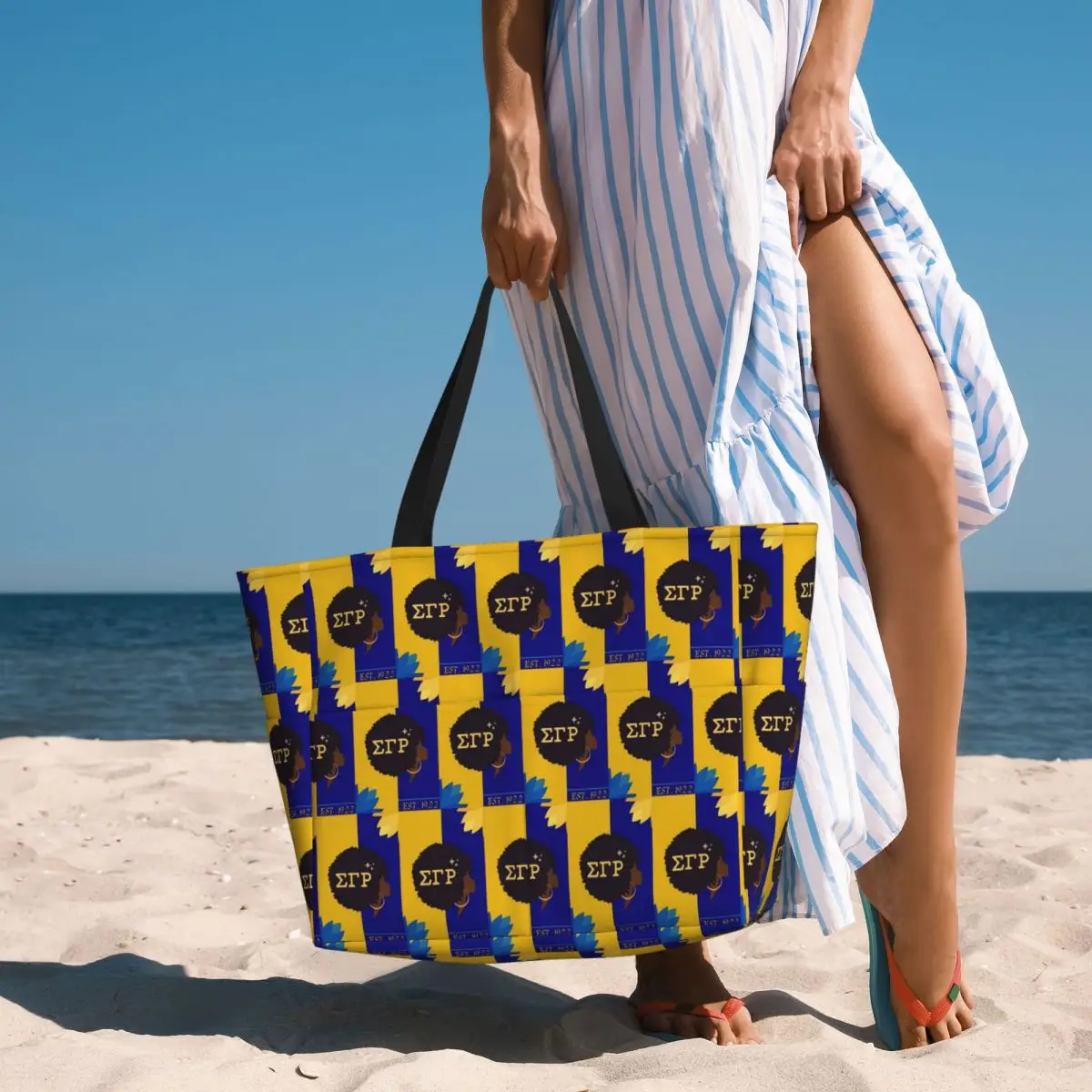 

Sigma Gamma Rho 1922 SGR Beach Tote Bag Sport Gym Yoga Duffle Large Tote Bag Women Travel Bag Fitness bag