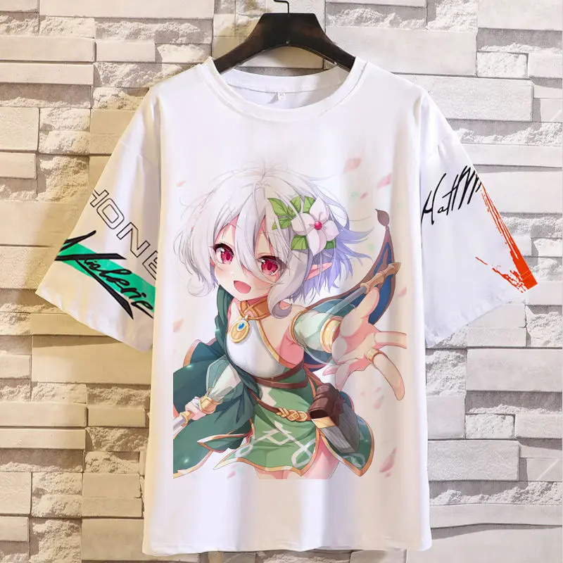 

Anime Game Princess Connect Kailu Merchandise Two-Dimensional Unisex Short Sleeve T-Shirt Student Plus Size Clothing Summer Tee