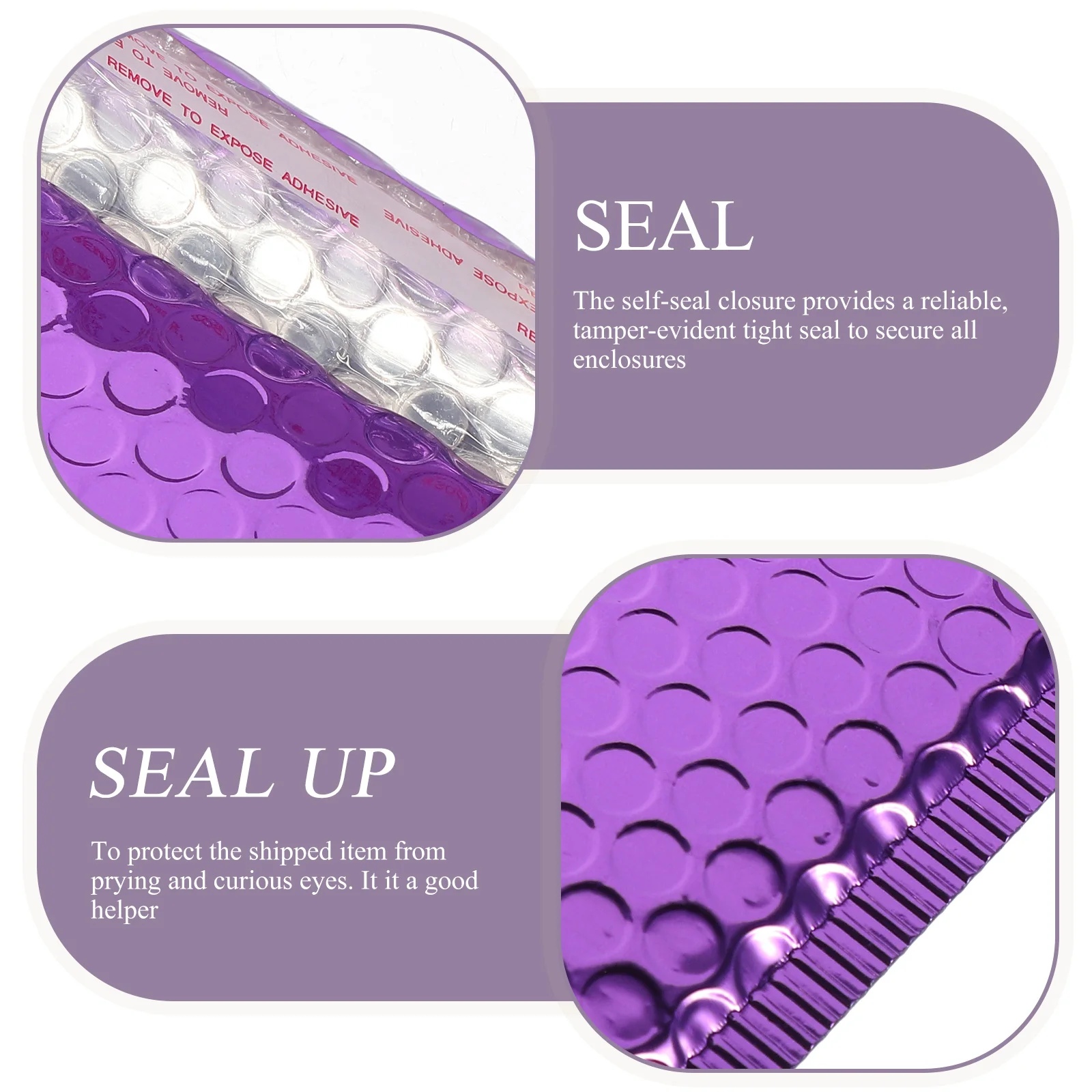 10Pcs Purple Bubble Mailers Waterproof Shock Resistant Padded Envelopes for Shipping Sensitive Goods Mailing Bags with Strong