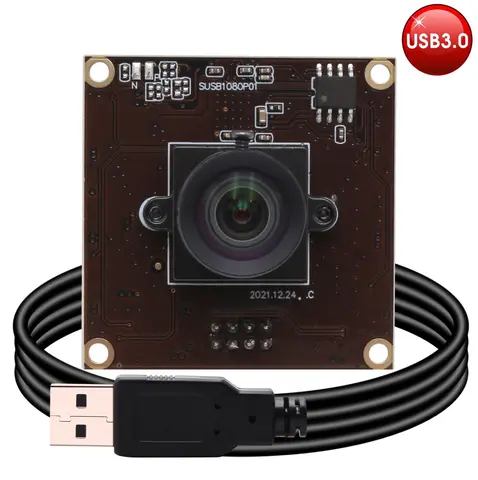 Telecamera ELP USB 3.0 da 2 MP senza obiettivo di distorsione 1080P YUYV 50fps Modulo telecamera USB industriale ad alta velocità IMX291 Telecamera a bassa luminosità