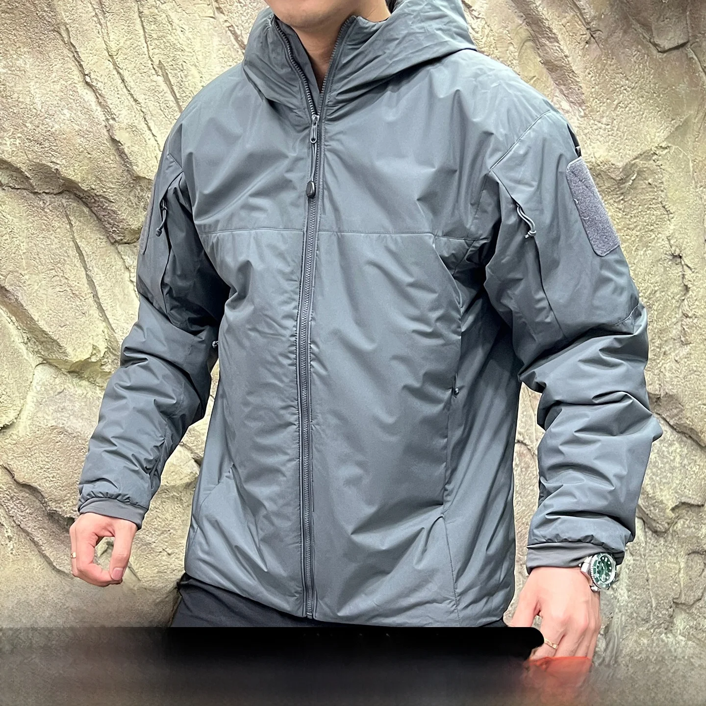 

Outdoor Men's Cotton Jaet Heat Retention Waterproof New Autumn Winter High End Polyester Fiber Zipper Closure Color