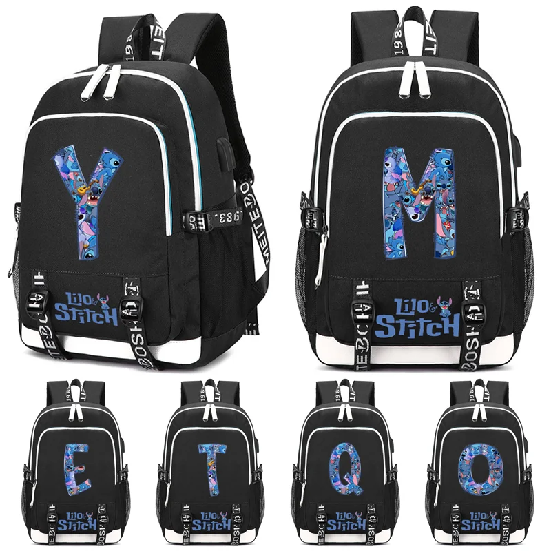 Mochila con estampado de Lilo Stitch para hombre y mujer, bolsa de ordenador con estampado de Lilo Stitch, bolsa de viaje para senderismo al aire libre, para estudiante