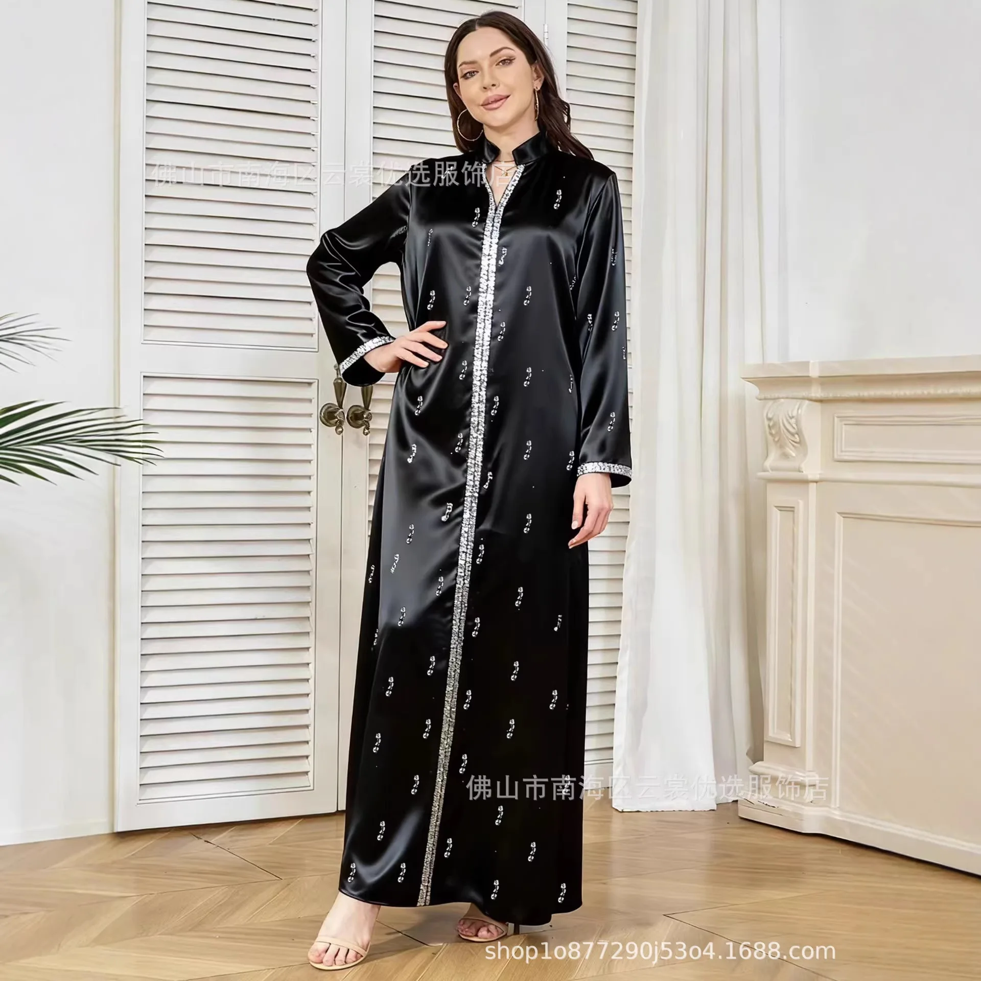 

Праздничное платье-абайя для женщин: Дубайские вечерние платья, марокканские джалабии с бриллиантами, мусульманские арабские длинные халаты, кафтаны, исламские наряды 2026