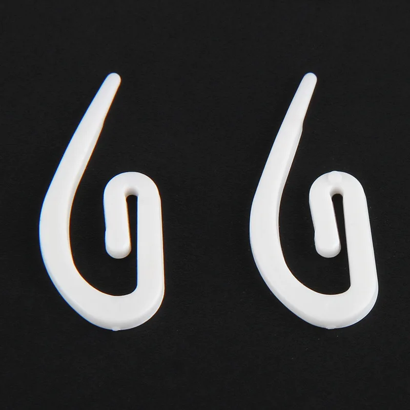 100 قطعة خطاطيف ستائر معلقة بيضاء خطاطيف ستائر بلاستيكية منزلية حامل نافذة شماعات أقطاب الستائر ملحقات المسارات