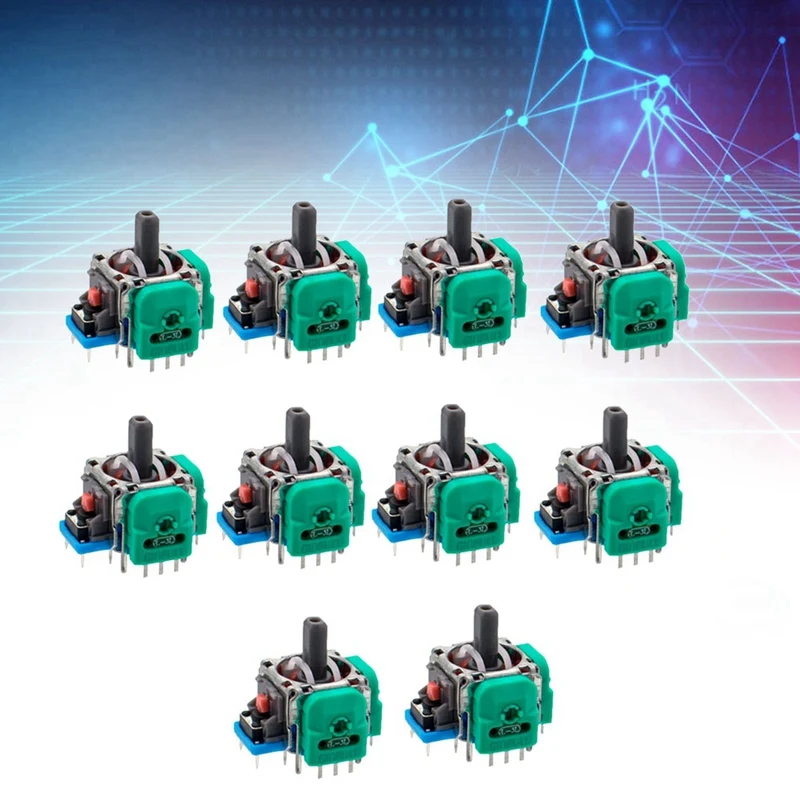 RISE-10Pcs para ps5 hall joystick eletromagnético para ps5 console de jogo 3d hall joystick sensor potenciômetro