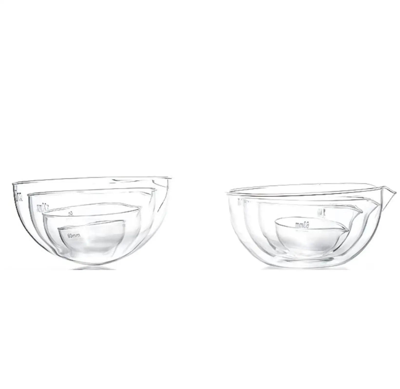 Flat/Round Bottom 60-150mm Diameter Lab Glass Evaporating Dish With Spout
