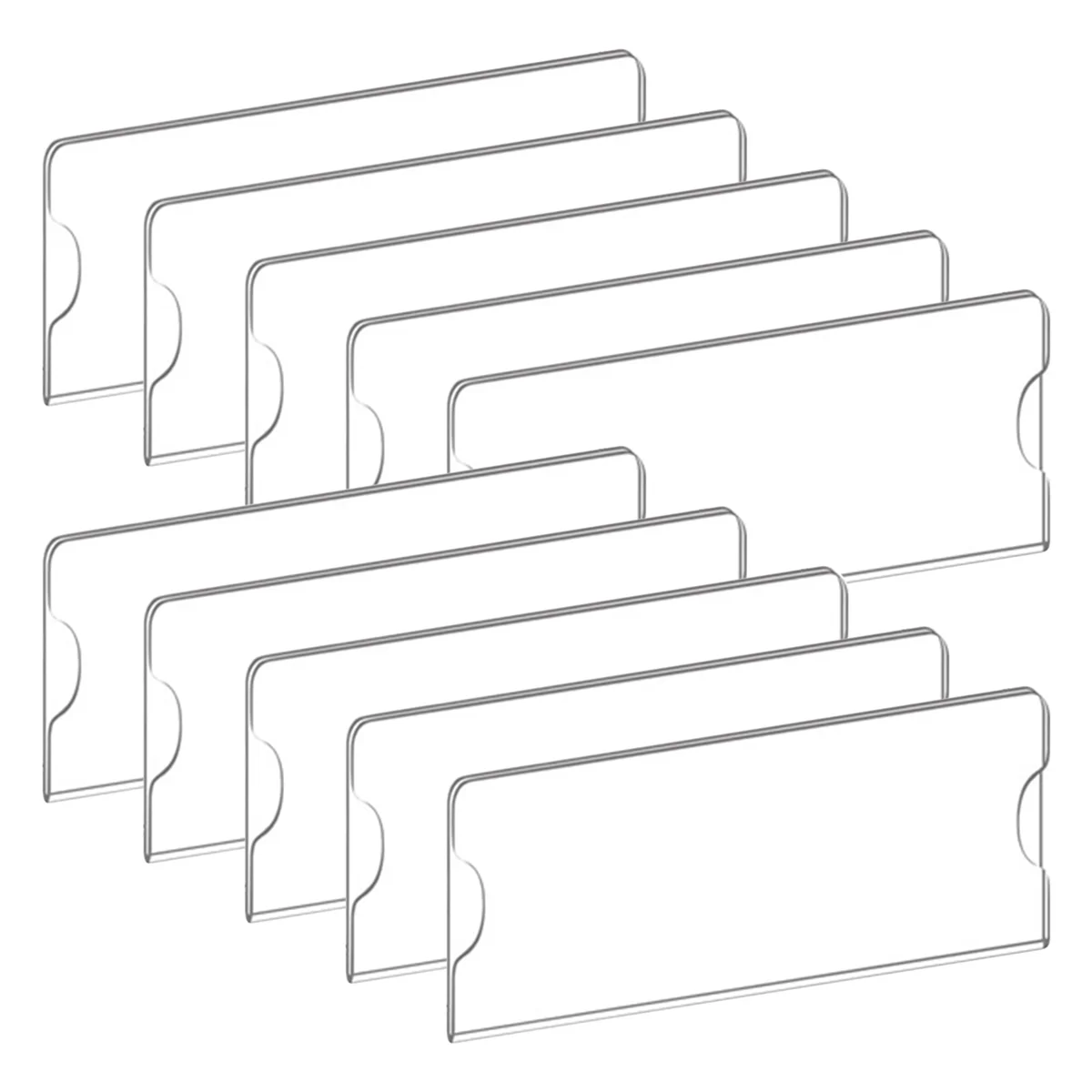 

Новый акриловый держатель для табличек премиум-класса, 2X8 дюймов, прозрачный акриловый пластиковый держатель для табличек, настенные таблички с именами для офиса, дома