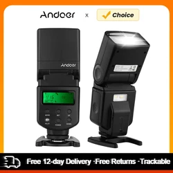 Andoer Universal Flash Speedlite GN40 Adjustable LED Fill Light On-camera Flash for Canon Nikon Olympus Pentax DSLR Cameras