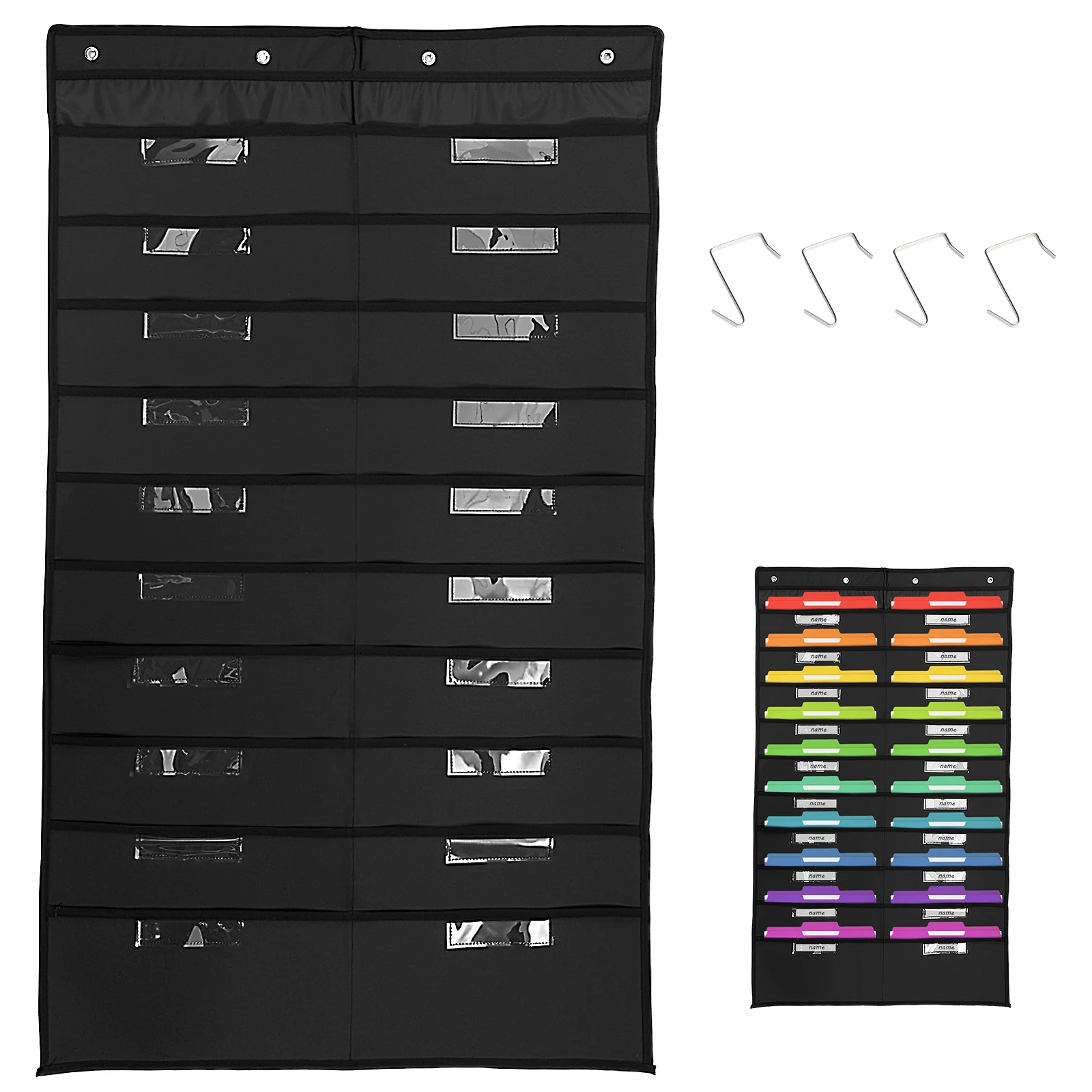 

20-карманный карман для хранения файлов, многоцелевой настенный органайзер для файлов, папка, прочный карман для организации для офиса