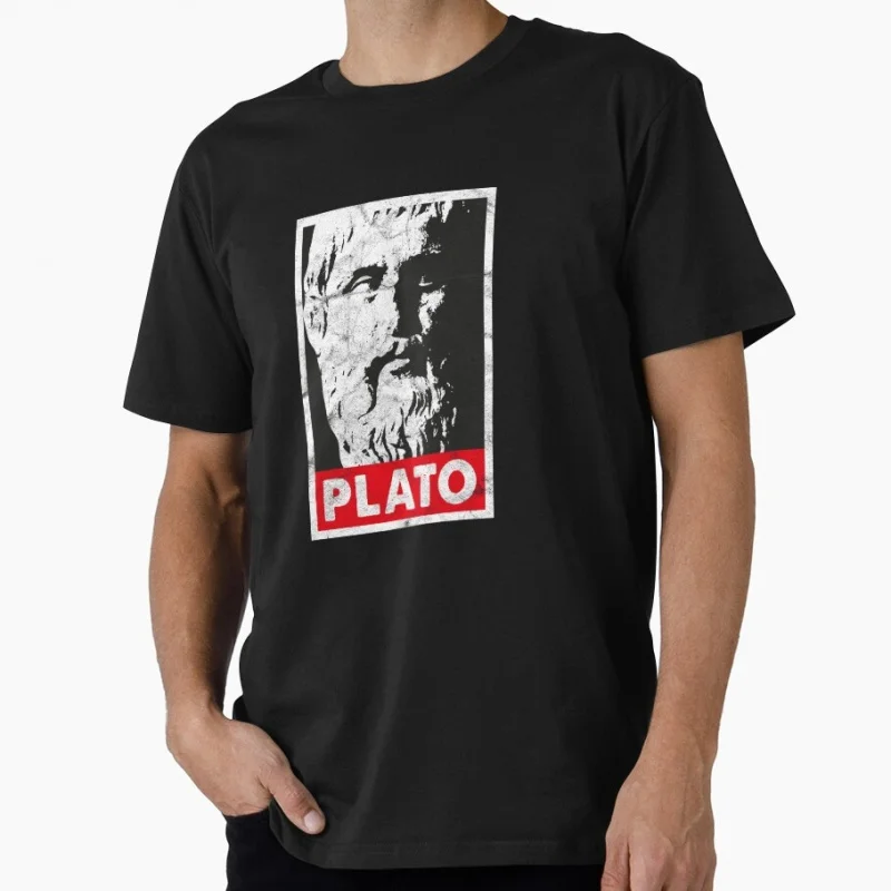

Plato Vintage Greek Philosophy Aristoteles Socrates Stoicism Gift t shirt Funny Stoic Graphic Clothes Short Sleeve All size tee
