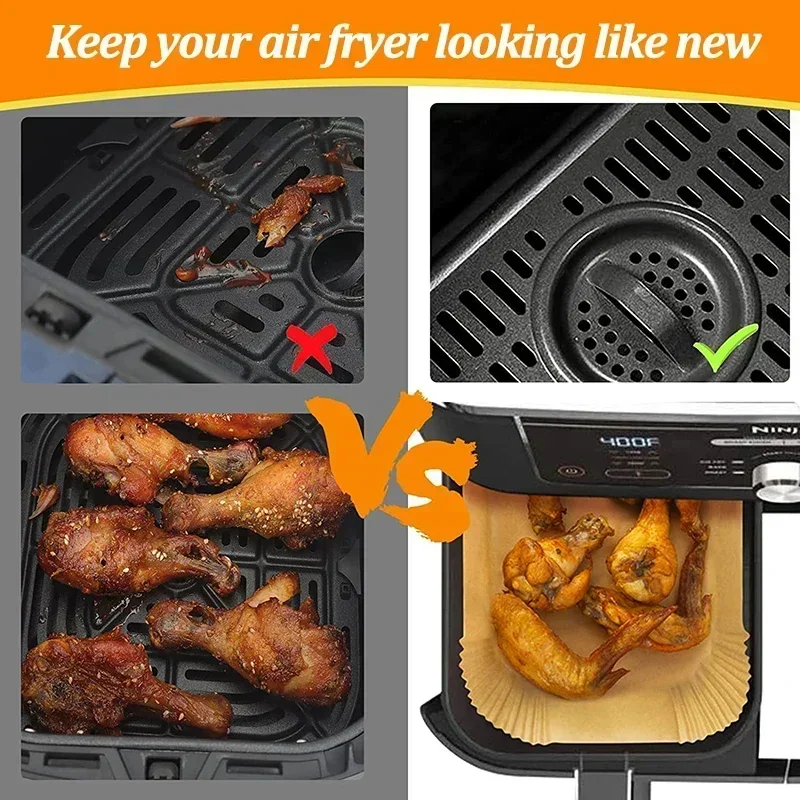 المتاح الهواء المقلاة ورقة غير عصا المطبخ الخبز Airfryer حصيرة Oilproof مايكرو موجة الشواء وسادة الخبز ورقة بطانة الملحقات #5