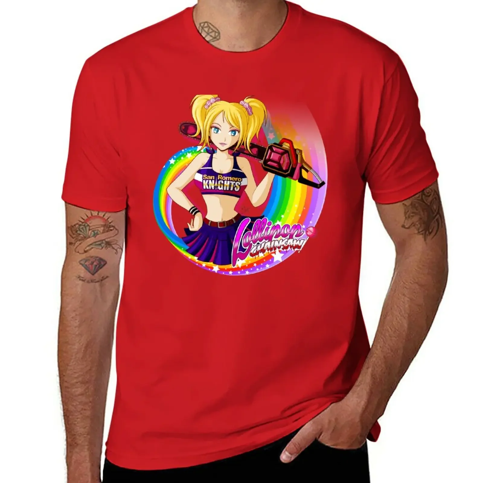 New Lollipop Chainsaw T-Shirt anime Short sleeve tee sweat shirt mens workout shirts new in tops & tees vintage Informal Outfits