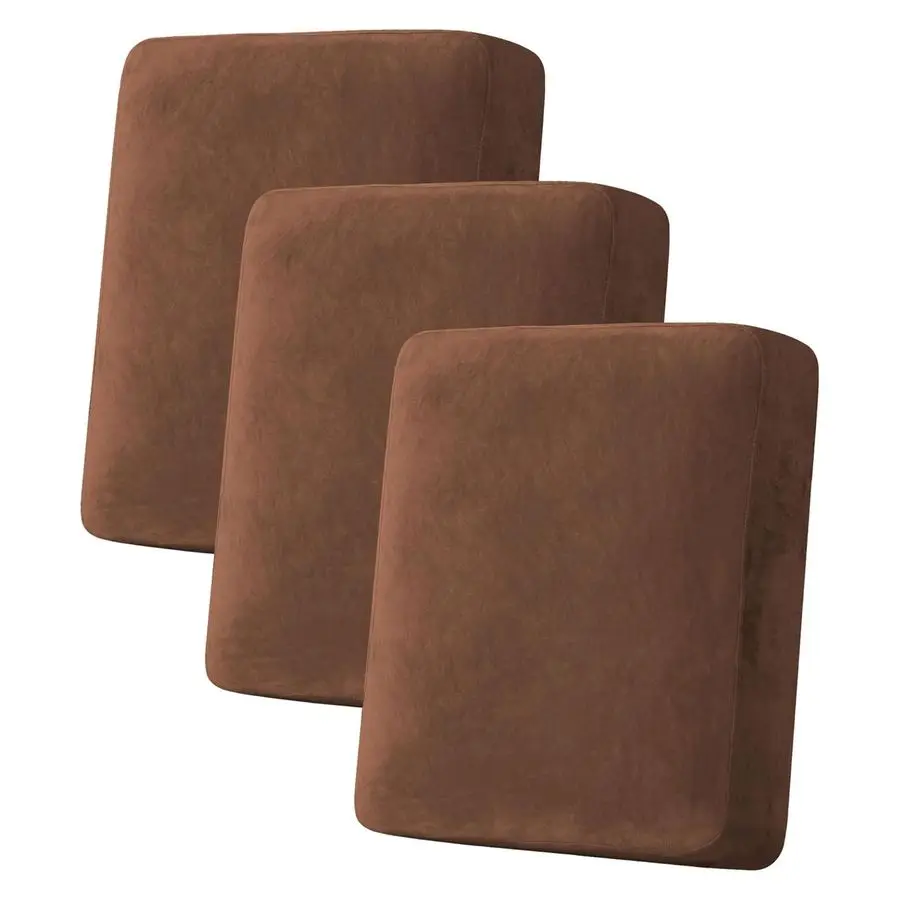 

Velvet Stretch Couch Cushion Cover Plush Cushion Slipcover for Sofa Cushion Furniture Protector Seat Cushion Sofa Cover 3 Piece