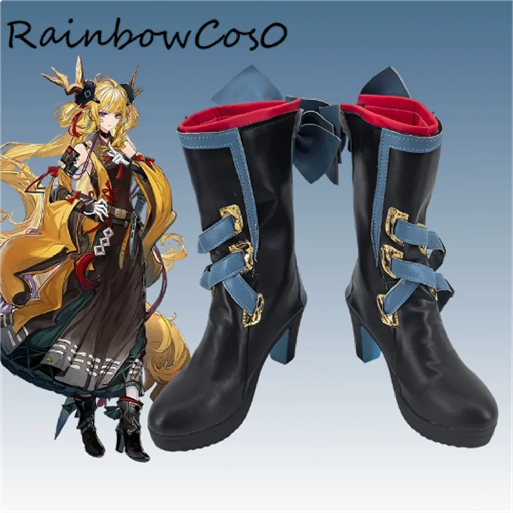 

Leizi the Thunderbringer Arknights Обувь для косплея Сапоги Игра Аниме Вечеринка Хэллоуин RainbowCos0 W5002