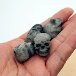 4pcs Dollhouse Mini Skull 1:12 Halloween Skull Horror Model Bjd Holiday Doll Accessories Home Decoration House Decor Miniatures
