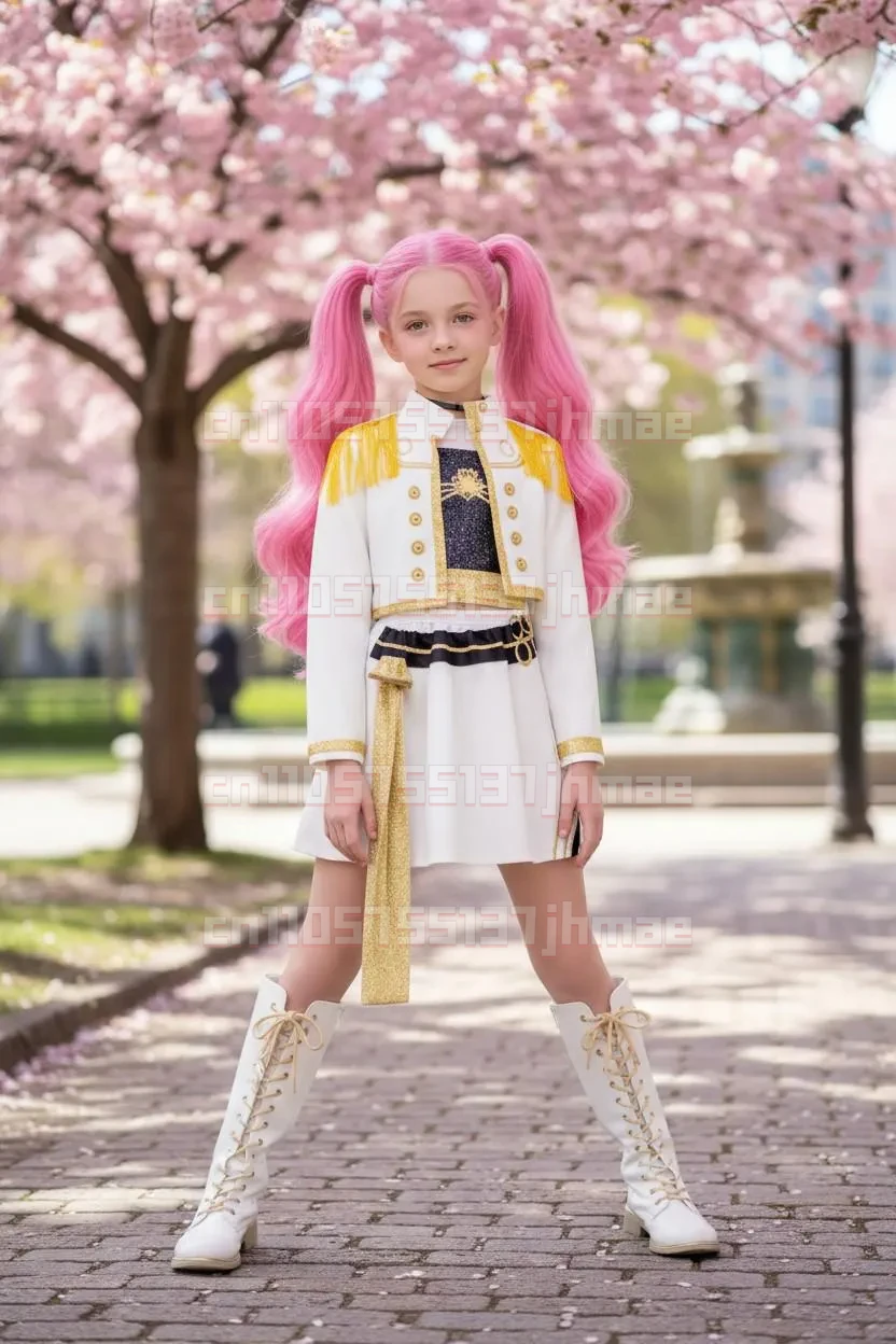 Disfraz de película Kpop Mira para niños y niñas, disfraz estampado de cazadores de demonios, Zoey Rumi, ropa de espectáculo de Carnaval, conjunto de Huntrix para niñas