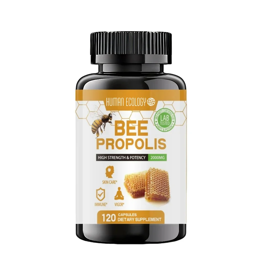 Human Ecology Propolis Capsules - Energy, Immune Function, Digestion, Nutrient Absorption, Promotes Overall Skin Health