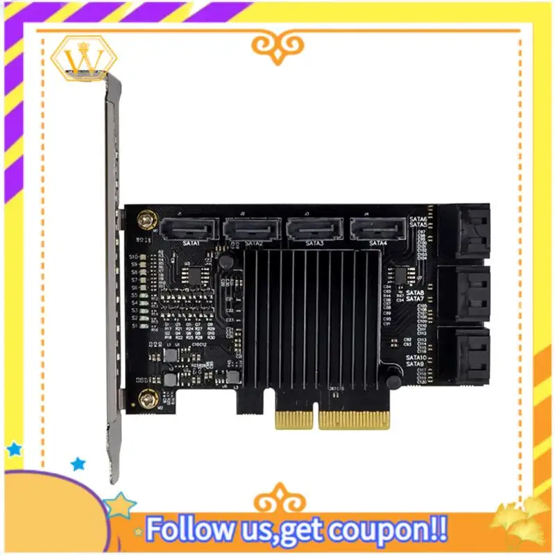 Scheda PCIE SATA 3.0 a 10 porte Scheda controller PCI Express SATA3 Convertitore adattatore da 6 Gbps Scheda di espansione PCI SATA 3.0