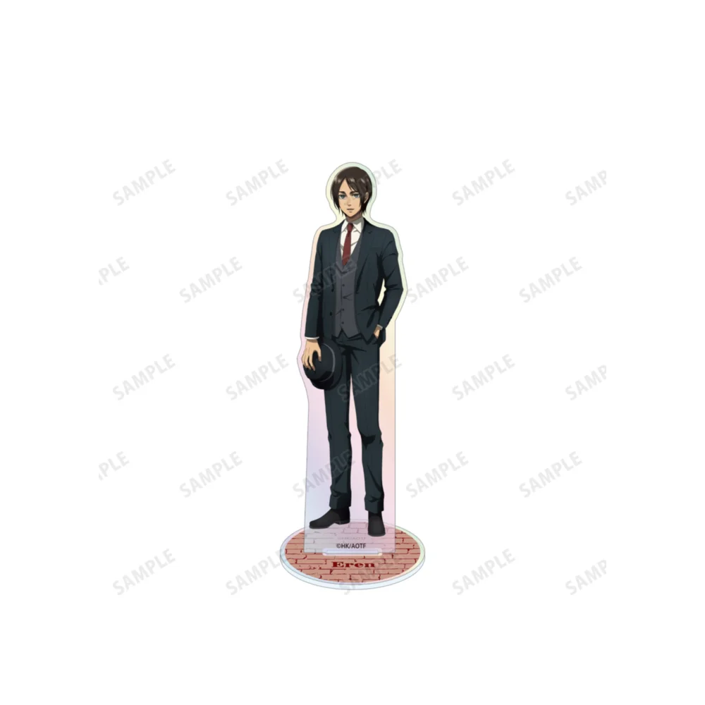 Attack on Titan Eren Fedora Hat Levi Hans Erwin 10&15CM Double Sided Acrylic Stand Keychain 2026 New Anime Stand Desktop Decor