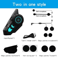 X-15 Helmet Bluetooth Headset Motorcycle Bluetooth Headset Riding HD Call Headset IP65 Waterproof Headset