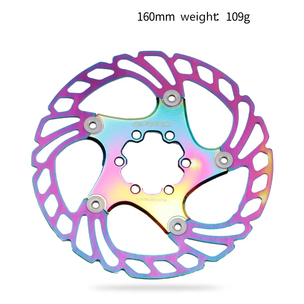 IIIPRO Mountain bike thickened floating rotor 140mm 160mm 180mm 203mm road bike strong cooling disc brake rotors rainbow MTB