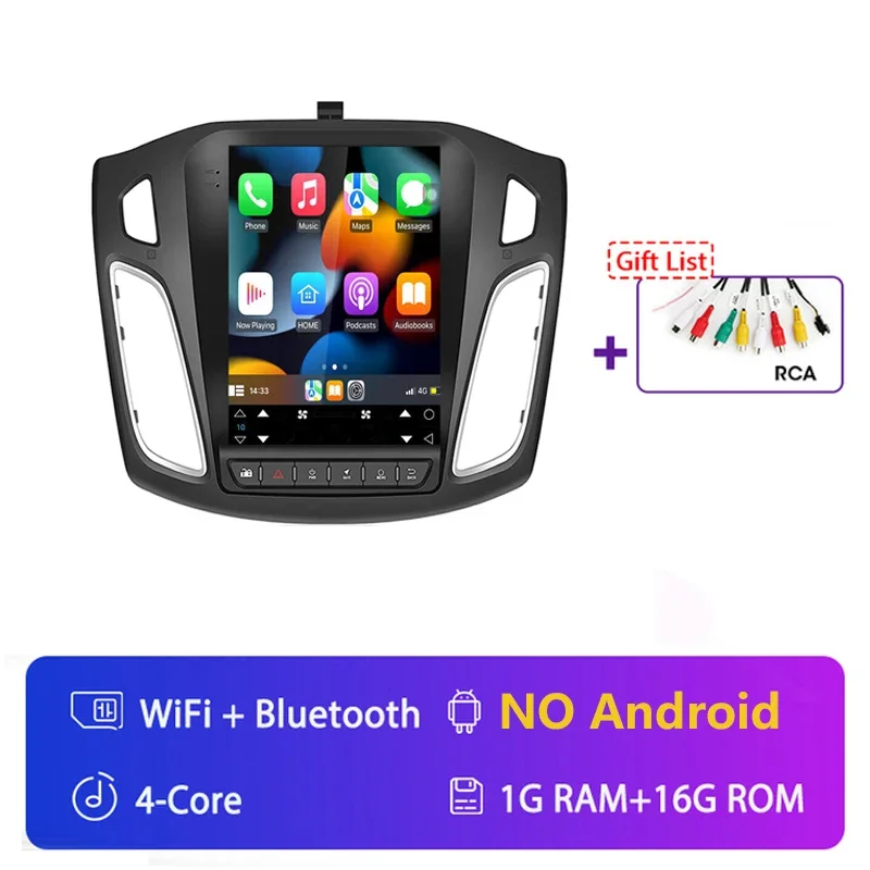 4G + WIFI Android 15 Stereo Voor Ford Focus 3 MK 3 2011-2017 2018 Auto Radio Multimedia Speler GPS 2din Carplay Auto DVD WIFI - afbeelding 1