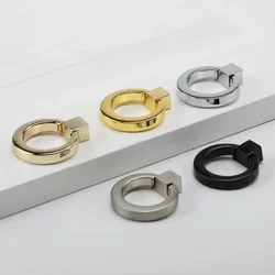Modern Simple Ring Single Hole Handle Drawer Pull Ring Modern Cabinet Door Small Handle Black Gold