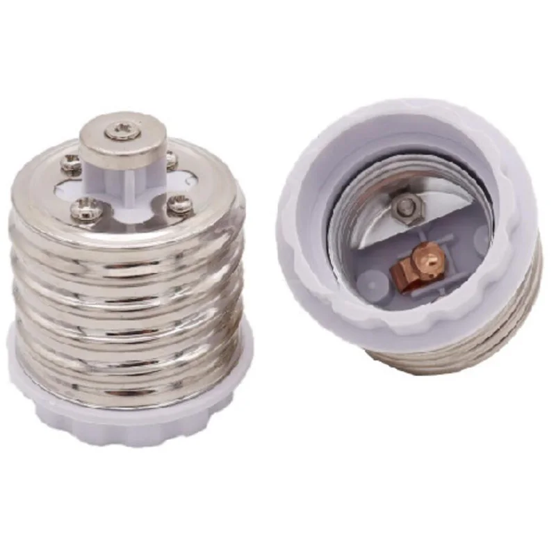 2pcs LED Power Adapter E40 To E27 Socket Lamp Base Holder Adapter Plug Extender Led Light Bulb Converter