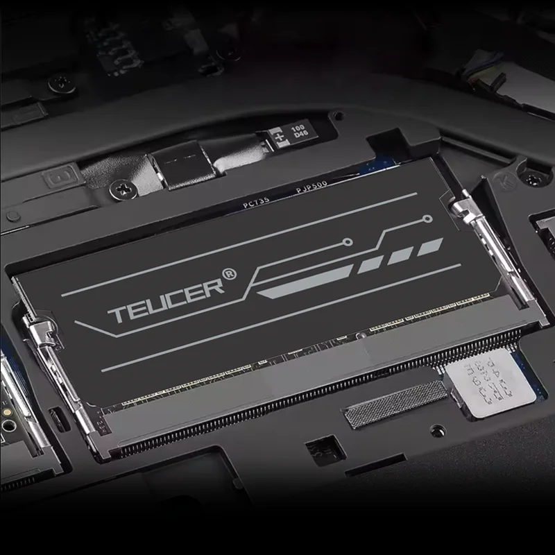 TEUCER Graphene Laptop RAM Heatsink, Dual-Layer Graphene and Copper Foil Design Cooler Memory Radiator for DDR5 DDR4 DDR3 DDR2