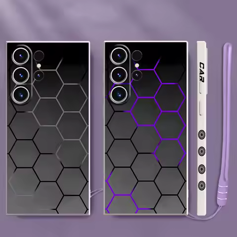 Fashion Honeycomb Design Phone Case for Samsung Galaxy S25 S21 S22 S23 S24 Ultra S20 FE S10 Plus Note 10 20 Ultra Cover