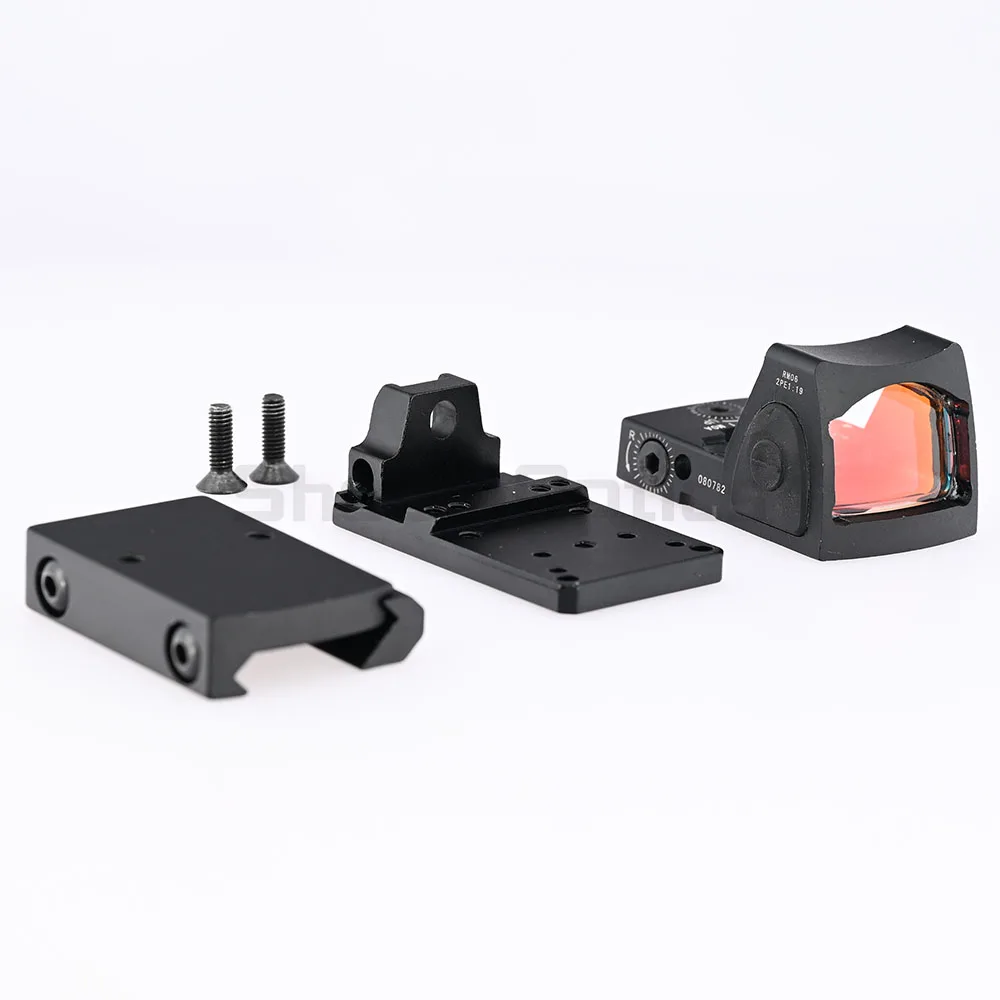 

Tactical Mini 1x Red Dot Collimator Sight With Picatinny Weaver Pistol Glock MOS Optics Mount Base