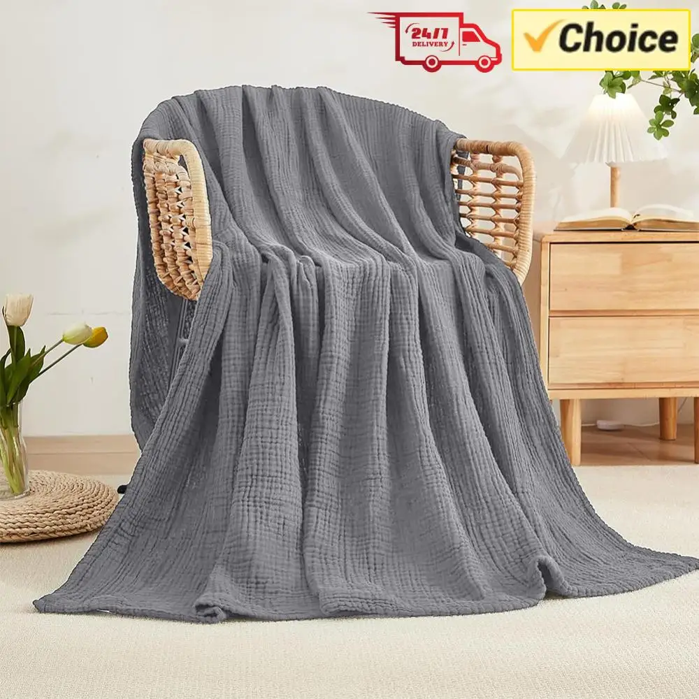 

Baby Swaddle Blanket Foldable Muslin Newborn Wrap Cotton Infant Swaddling for Bed Sofa Cover Travel Blanket