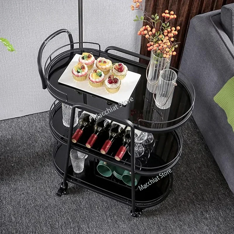 Barkar Trolley Organisator 3 Tier Rollende Strand Thee Utility Keuken Eiland Winkeltrap Klimmen Archivadores Eetkamer Sets